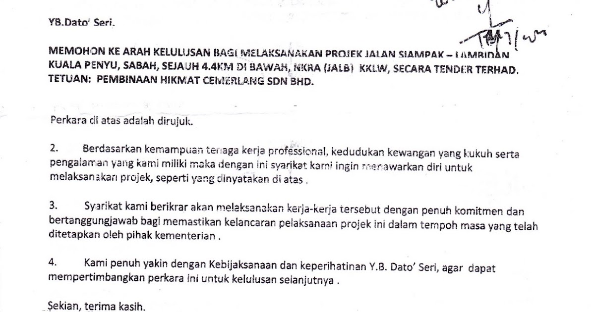 Contoh Surat Rayuan Permohonan Biasiswa Bkns - Gambar Om