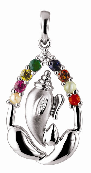 Lord Vinayaka Deity Pendants in Platinum