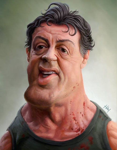 Sylvester Stallone Caricature