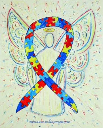 Autism Spectrum Disorder Awareness Ribbon Angel Image Picture