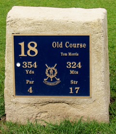 17050794 May 22 18th Hole T marker @ St Andrews