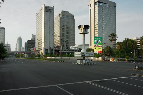Gambar Saat Jakarta Kosong Melompong