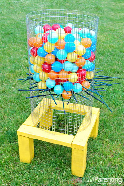 Backyard ker plunk yard game