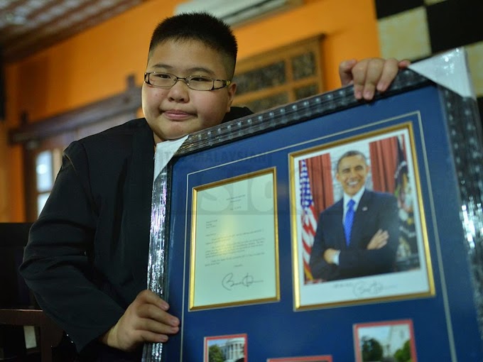 Budak 11 tahun Malaysia terima surat pengiktirafan dari Barack Obama