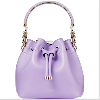 ♦Wisteria purple Jimmy Choo Bon Bon bucket S soft shiny calf leather bag #jimmychoo #bags #purple #brilliantluxury