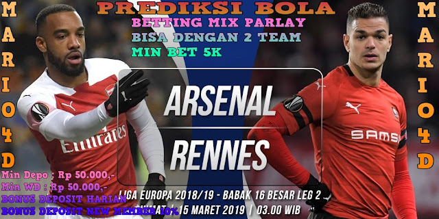 Prediksi Arsenal vs Rennes 15 Maret 2019