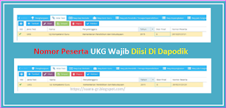 Info Penting…!! Nomor Peserta UKG Wajib Diisi Di Dapodik