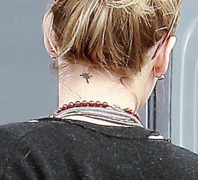 Hilary Duff Star Tattoos On Her Neck