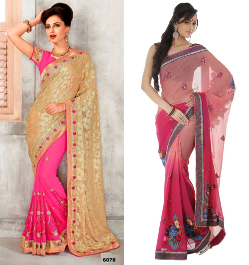 12+ Contoh Foto Desain Gambar Model Baju Sari India Modern 
