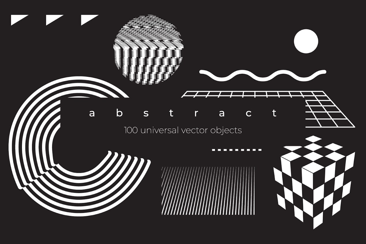 Free SVG Abstract. 100 Universal Vector Objects Commercial License