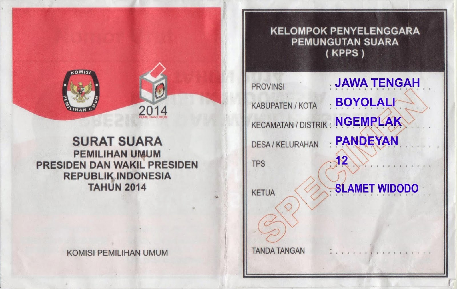  Contoh  Design Cap Stempel  KPPS Presiden Republik Indonesia 