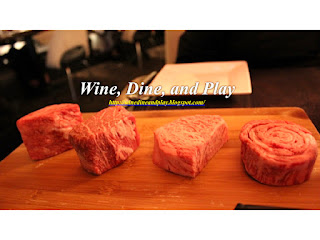 Certified A5 Wagyu meat cuts at 5A5 Steakhouse in San Francisco, California