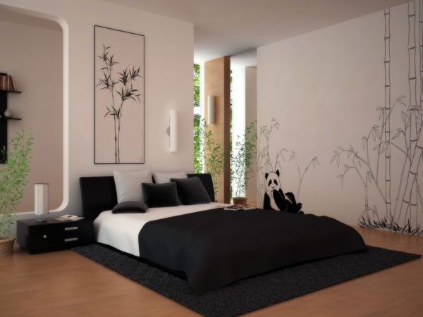  Moderne Schlafzimmer-Design mit schwarz-weißen 