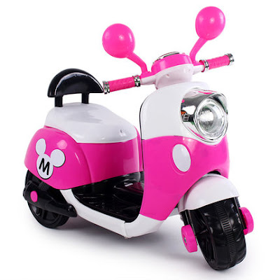 Xe máy điện trẻ em - Kiểu Vespa có tựa lưng