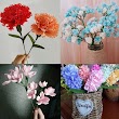 Decorative Origami Crinkled Crepe Paper Craft DIY Flower Make Wrapping Fold Scrapbooking Party Backdrop Decoration