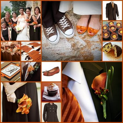 Wedding Colors Orange and Brown brown wedding colors