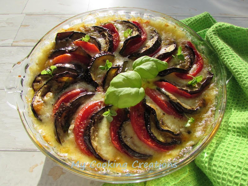 Запеканка с патладжани, домати и моцарела * Teglia di melanzane, pomodoro e mozzarella