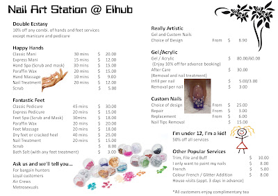 Nail Art Station: Service Price List