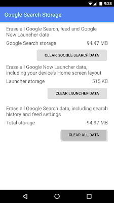 Google Search Storage
