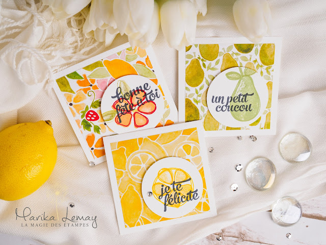 ensemble de cartes Fresh fruits stampinup!