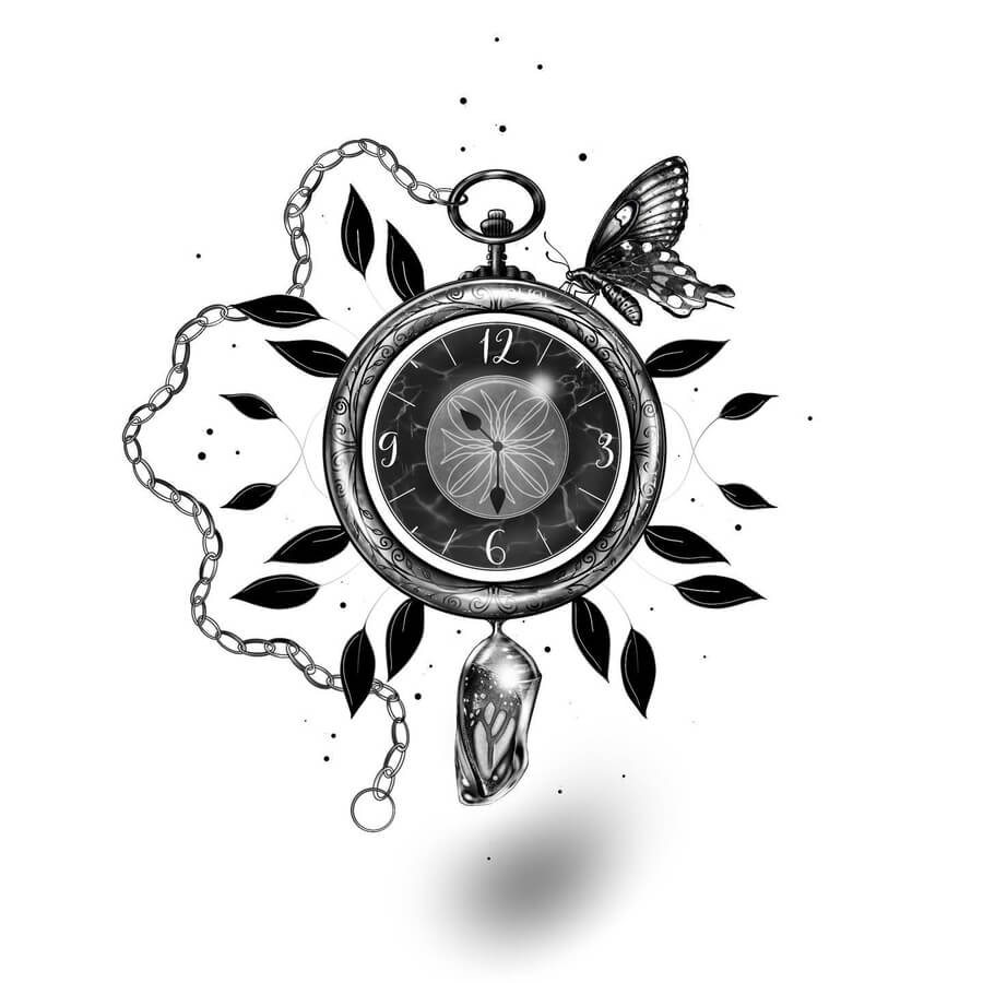 04-Butterfly-pocket-watch-Animal-Drawings-ZanvSchaefer-www-designstack-co