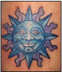 sun and stars tattoos design