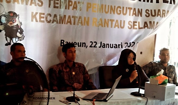 Panwascam Laksanakan Bimtek Terhadap 30 PTPS Kecamatan Rantau Selamat