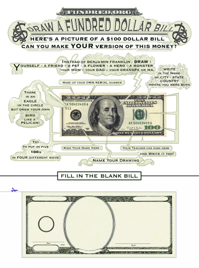 100 dollar bill template. 5 dollar bill template.