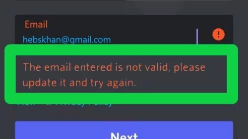 How To Fix Discord App The Email Entered is Not Valid Problem Solved