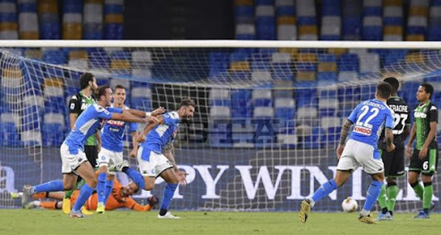 Video di Elsejd Hysaj che segna il gol contro il Sassuolo, il primo in Serie A.