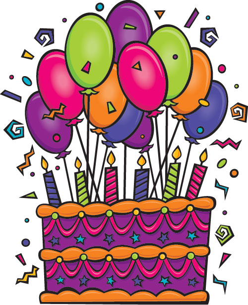 Free Birthday Balloons Clip Art. birthday cake and balloons