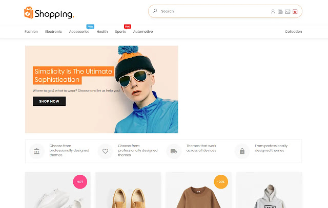 Shopping AMP Responsive Online Store Blogger Template Theme