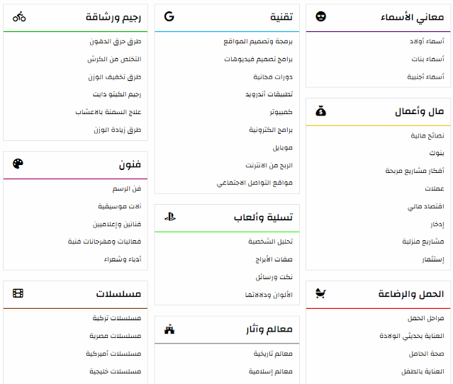 التصنيفات