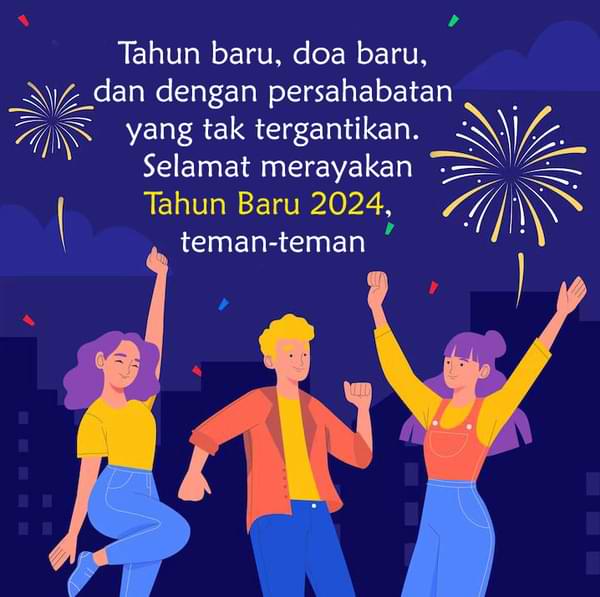 gambar ucapan selamat tahun baru 2024 untuk teman atau sahabat