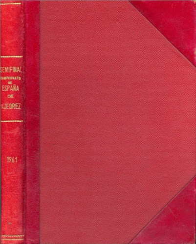 Detalle de la cubierta del libro encuadernado de la Semifinal Norte del Campeonato de España Individual (Santander 1961)