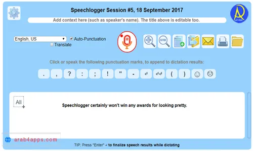 Speechlogger convert audio to text