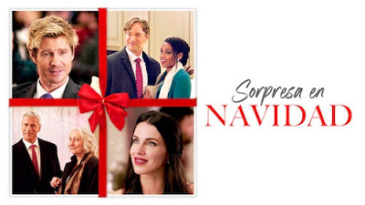 Poster de la película Sorpresa en Navidad con fotos de una pareja madura, otra más joven y un hombre y una mujer jóvenes solos