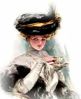 Victorian Lady Drinking Tea