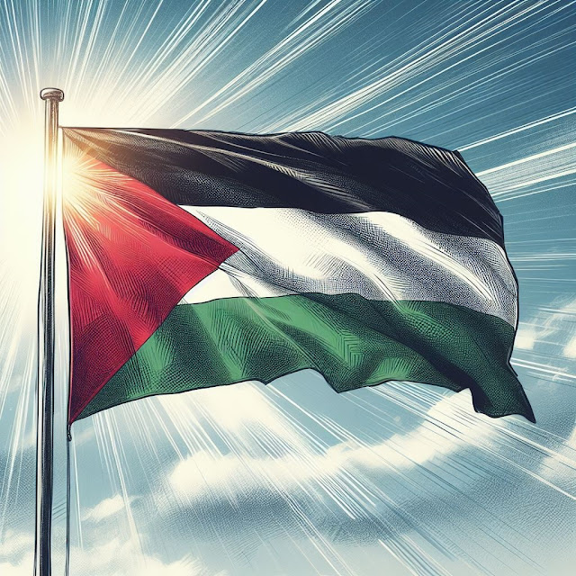 mewarnai gambar bendera palestina untuk anak tk