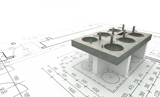 Concreto - Bathroom On Club - design geometry - photo © Vit Hanus