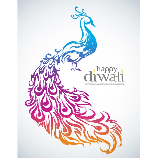Happy Diwali Peacock