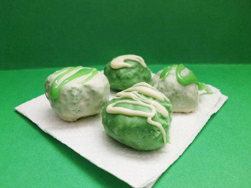 The sponge for the St Patrick 39s Day Cake Truffles is actually steamed in the