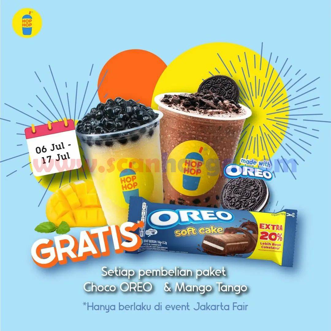 HOP HOP Jakarta Fair PRJ Promo GRATIS Oreo Soft Cake