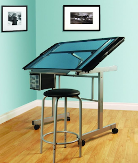 Drafting Table Computer Desk Combo