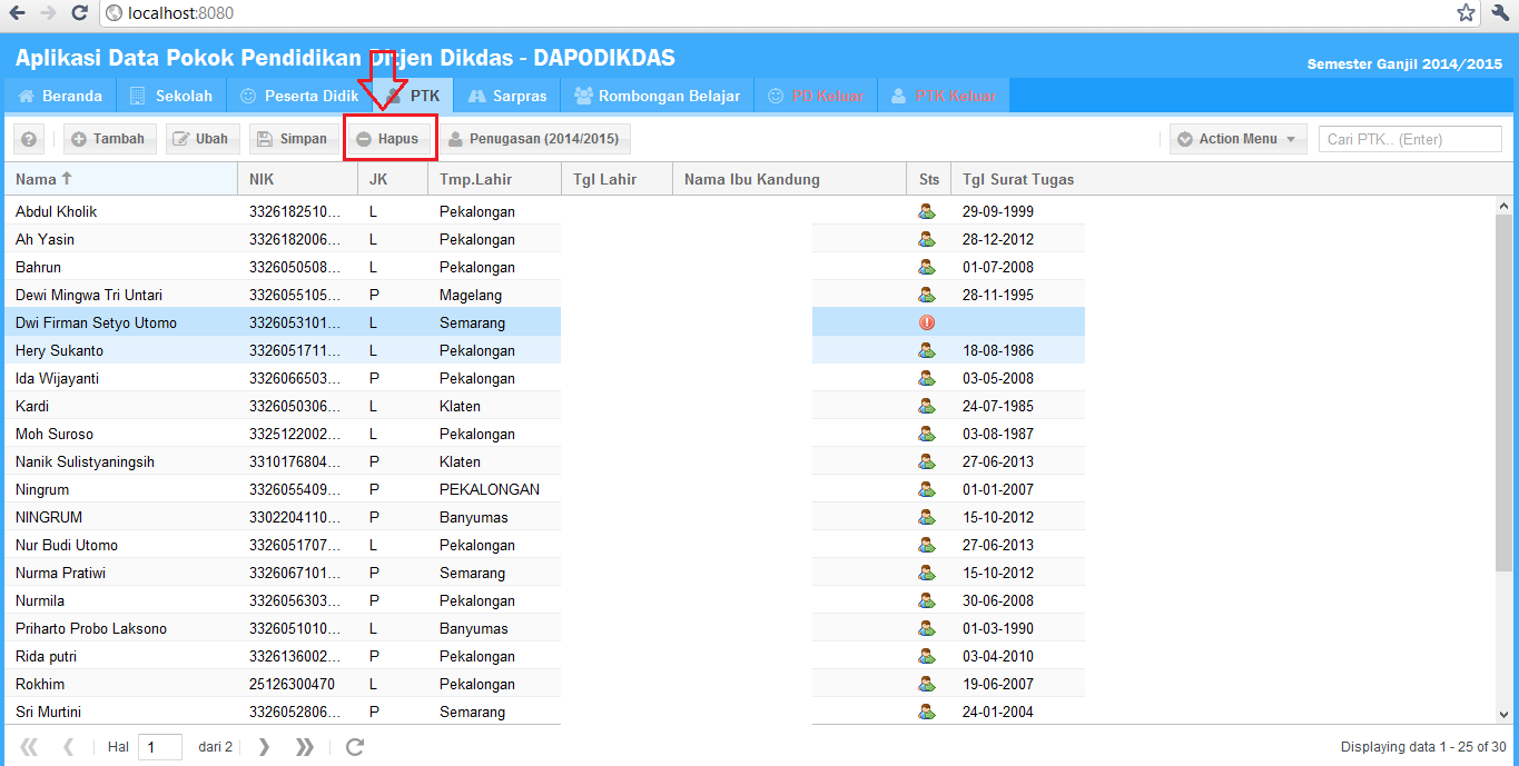 OKE POS: Panduan Menghapus Data PTK Ganda Di Dapodikdas 