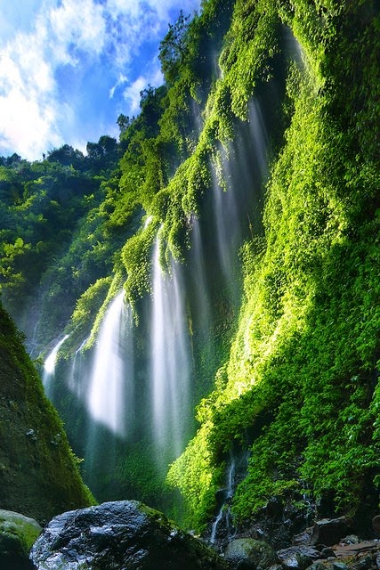 Waterfall tourist Madakaripura in Bromo