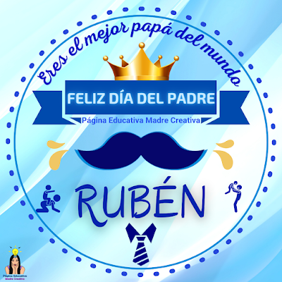Solapín Nombre Rubén para redes sociales por Día del Padre