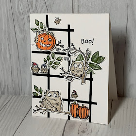 Halloween card idea using Stampin' Up! Have a Hoot Stamp Set