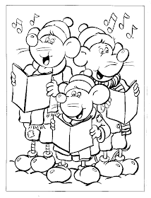 Singing Christmas Songs Coloring Page
