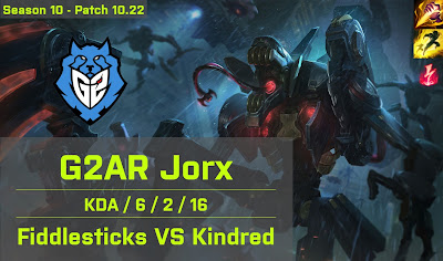 G2AR Jorx Fiddlesticks JG vs Kindred - EUW 10.22